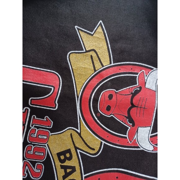 VTG CHGO BULLS NUTMEG MILLS JERSEY NWOT 1992 BACK TO BACK WORLD CHAMP MENS XL - Picture 7 of 13